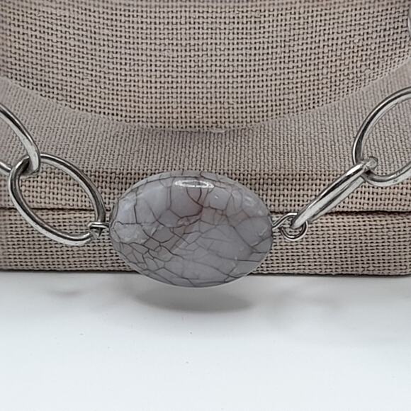 Chico's Long 42" Bead Necklace Beige Lavender Clear Layering - Picture 7 of 14